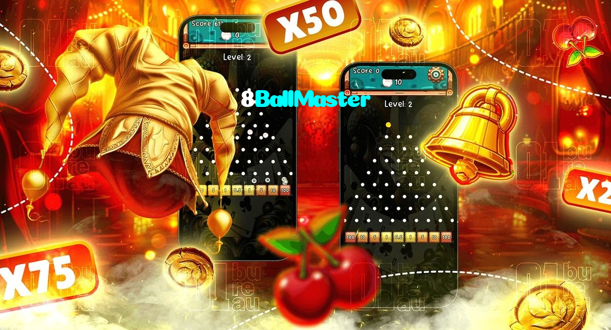 8BallMaster casino presented on mobile device in Pakistan with slots and live games